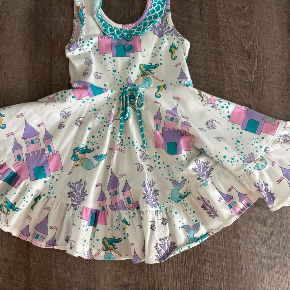 Mermaid Castle Print Dress
